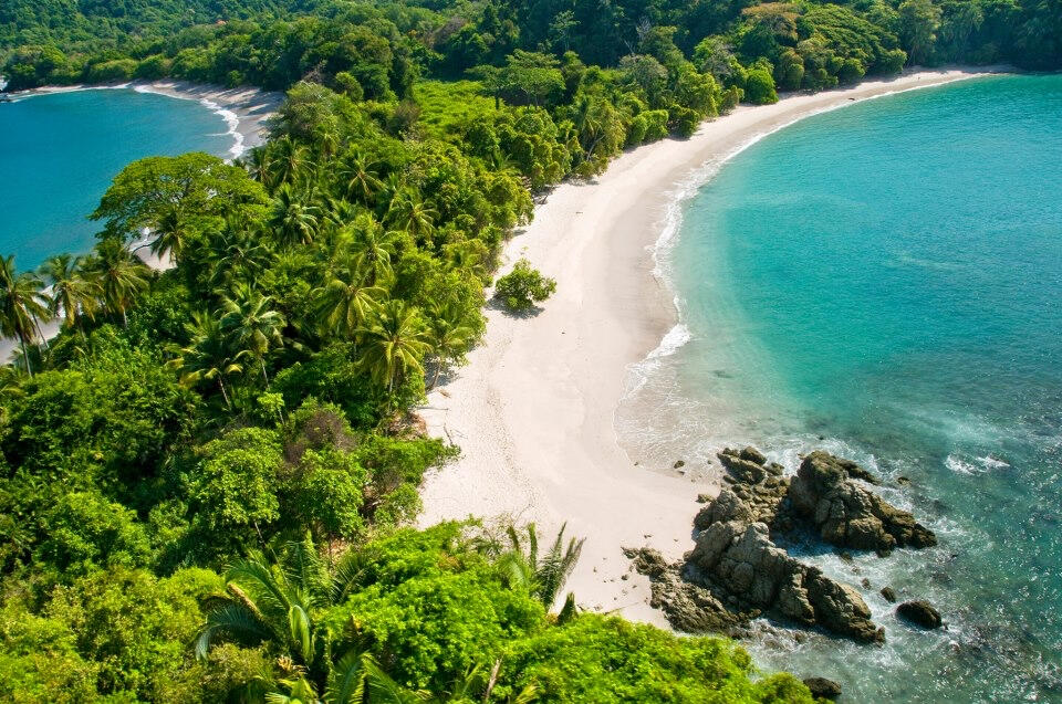 Manuel Antonio National Park Costa Rica’s #1 beach destination, known for white sand, turquoise waters, monkeys, and sloths. A relaxing and calm place to rest after treatment. 📍 Central Pacific — 2.5 hours from San José